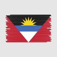 antigua vlag borstel vector