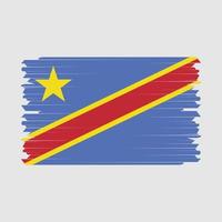 republiek Congo vlag borstel vector