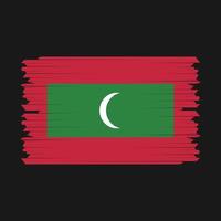 Maldiven vlag borstel vector