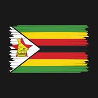 Zimbabwe vlag borstel vector