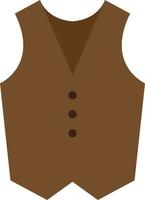 bruin vest icoon Aan wit achtergrond. cowboy vest teken. western cowboy vest symbool. vlak stijl. vector