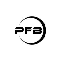 pfb brief logo ontwerp in illustratie. vector logo, schoonschrift ontwerpen voor logo, poster, uitnodiging, enz.