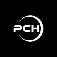 pch brief logo ontwerp in illustratie. vector logo, schoonschrift ontwerpen voor logo, poster, uitnodiging, enz.