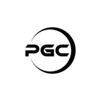 pgc brief logo ontwerp in illustratie. vector logo, schoonschrift ontwerpen voor logo, poster, uitnodiging, enz.