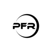 pfr brief logo ontwerp in illustratie. vector logo, schoonschrift ontwerpen voor logo, poster, uitnodiging, enz.