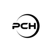 pch brief logo ontwerp in illustratie. vector logo, schoonschrift ontwerpen voor logo, poster, uitnodiging, enz.