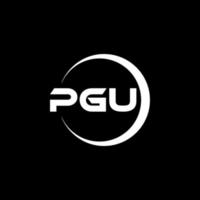 pgu brief logo ontwerp in illustratie. vector logo, schoonschrift ontwerpen voor logo, poster, uitnodiging, enz.