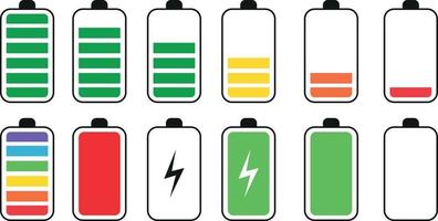 indicatorpictogram voor batterijlading. vectorillustratie. op witte achtergrond vector