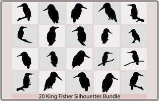 ijsvogel silhouet, vliegen ijsvogel embleem, silhouet van een kudde van ijsvogels, ijsvogels Aan Afdeling silhouet vector