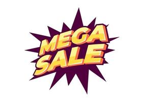 Mega Sale Banner Template Design, Grote Verkoop Speciale Aanbieding. einde seizoen speciale aanbieding banner. vector