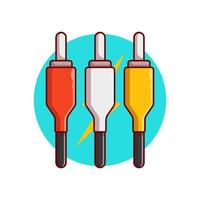 RCA connector kabel vector illustratie ontwerp