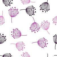 gemakkelijk paardebloem silhouet naadloos patroon. paardebloem botanisch achtergrond. abstract bloemen behang. vector