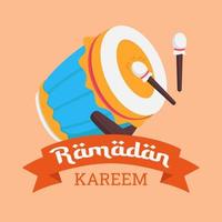 Ramadan bedug sociaal media post illustratie ontwerp vector