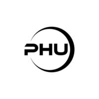 phu brief logo ontwerp in illustratie. vector logo, schoonschrift ontwerpen voor logo, poster, uitnodiging, enz.