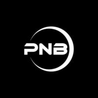 pnb brief logo ontwerp in illustratie. vector logo, schoonschrift ontwerpen voor logo, poster, uitnodiging, enz.