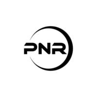 pnr brief logo ontwerp in illustratie. vector logo, schoonschrift ontwerpen voor logo, poster, uitnodiging, enz.