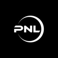 pnl brief logo ontwerp in illustratie. vector logo, schoonschrift ontwerpen voor logo, poster, uitnodiging, enz.