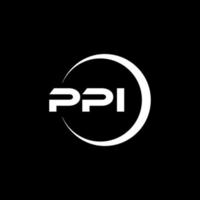 ppi brief logo ontwerp in illustratie. vector logo, schoonschrift ontwerpen voor logo, poster, uitnodiging, enz.