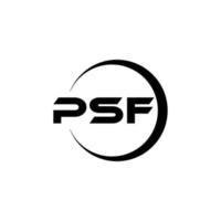 psf brief logo ontwerp in illustratie. vector logo, schoonschrift ontwerpen voor logo, poster, uitnodiging, enz.