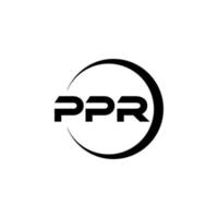 ppr brief logo ontwerp in illustratie. vector logo, schoonschrift ontwerpen voor logo, poster, uitnodiging, enz.