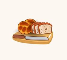 creatief hoge kwaliteit challah vlecht voedsel, zoet baguette bun schetsen bakken menu maaltijd, gezond Hebreeuws viering set, challah vector kunst ontwerp.