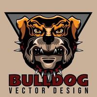 boos bulldog hoofd dier vector logo