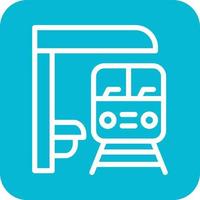 trein platform vector pictogram ontwerp illustratie