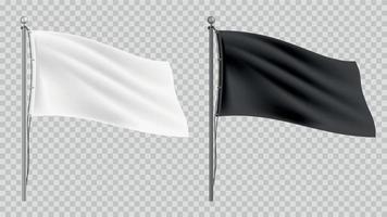 realistisch vlag mockups reeks vector