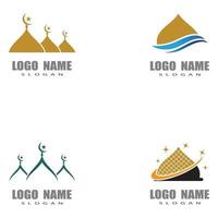 moskee logo sjabloon vector symbool illustratie ontwerp