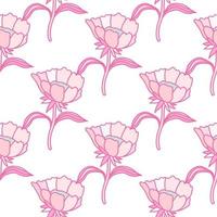 naadloos patroon met bloemen en bladeren. abstract bloemen behang. vector