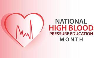 nationaal hoog bloed druk onderwijs maand kunnen. vector sjabloon achtergrond, banier, kaart, poster