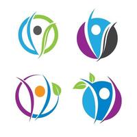 wellness logo afbeeldingen ontwerpset vector