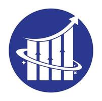 planeet statistieken vector logo ontwerp sjabloon. wereld financiën logo ontwerp concept. wereld statistieken logo.