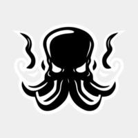 Octopus logo ontwerp idee. geïsoleerd Octopus Aan wit achtergrond vector