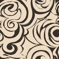 bruin naadloze patroon van spiralen en krullen. decoratief ornament voor achtergrond. vector