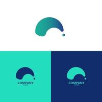 een brief logo met een mooi mengen van licht blauw en donker blauw kleuren, welke is gemakkelijk en elegant. geschikt voor versterking uw bedrijf identiteit. vector