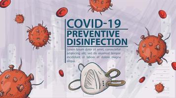 bannerontwerp voor preventie van covid coronavirus vector