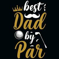 golfspeler vader typografisch t-shirt ontwerp vector
