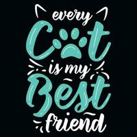 katten typografisch t-shirt ontwerp vector ontwerp