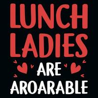 lunch Dames valentijnsdag typografisch t-shirt ontwerp vector