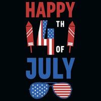 4e van juli Amerikaans onafhankelijk gedenkteken dag typografisch t-shirt ontwerp vector