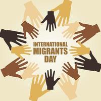 Internationale migrant dag banier set. illustratie van migrant vector sjabloon banier reeks voor web ontwerp