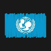 unicef vlag borstel vector