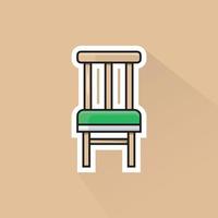 illustratie van stoel in vlak ontwerp vector