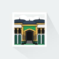 illustratie van verminken kasteel in vlak ontwerp vector