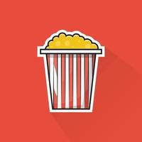 illustratie van popcorn in vlak ontwerp vector