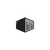glijbaan kabinet logo of icoon ontwerp vector