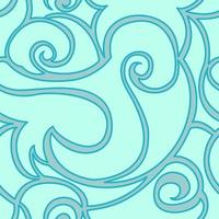 naadloze vector turquoise patroon van spiralen en golven. textuur voor textiel en verpakking.