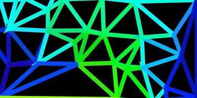donkerblauw, groen vector abstract driehoeksjabloon.