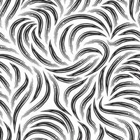 vertakkende zwarte strepen naadloze patroon. vloeiende lijnen zwart-wit textuur voor stoffen of verpakkingen. vector